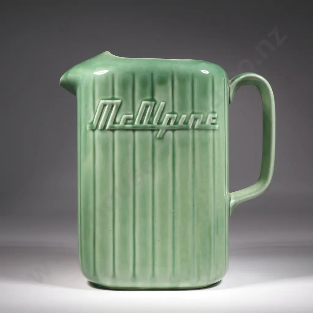 Crown Lynn Green Glaze McAlpine Jug Image 1++