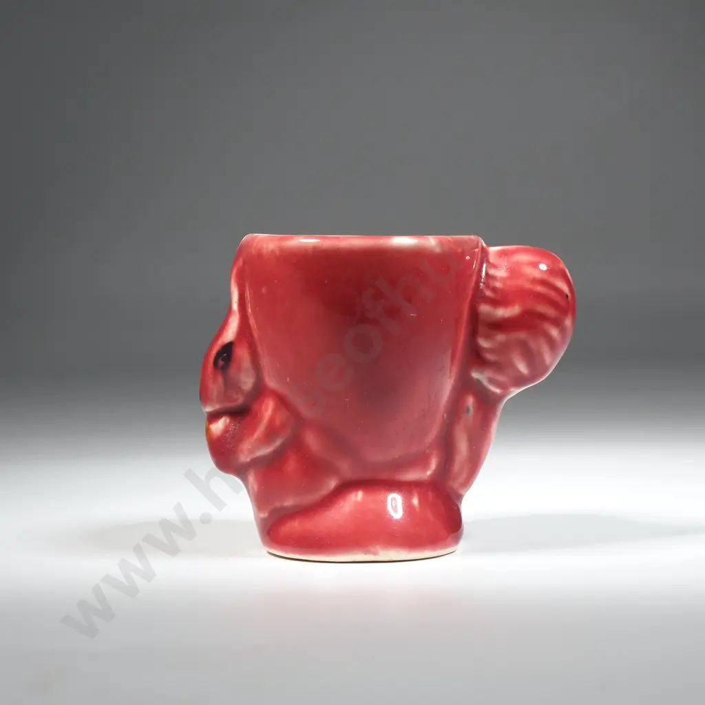 Crown Lynn Potteries Crimson Squirrel Shaped Egg Cup Image 1++
