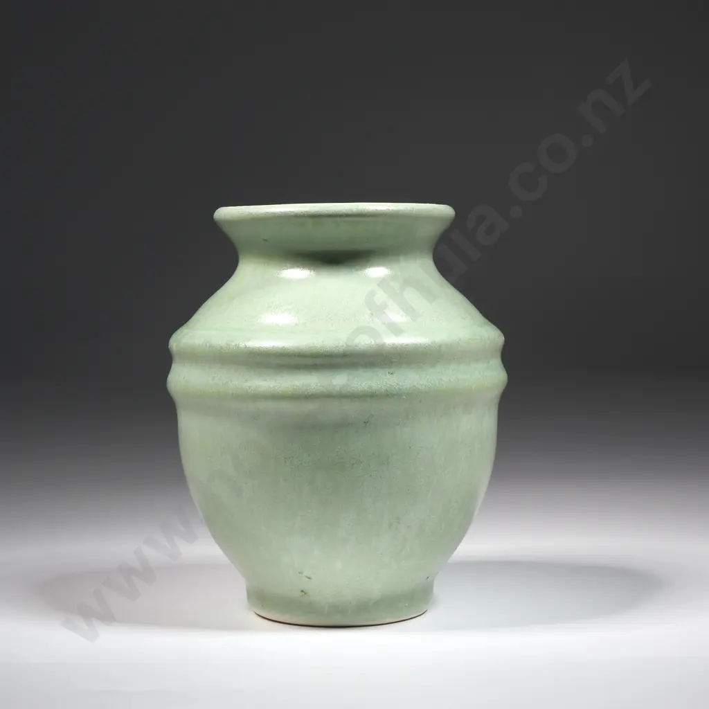 Crown Lynn vase Celadon Green  shape number 63. H 90mm  Image 1++