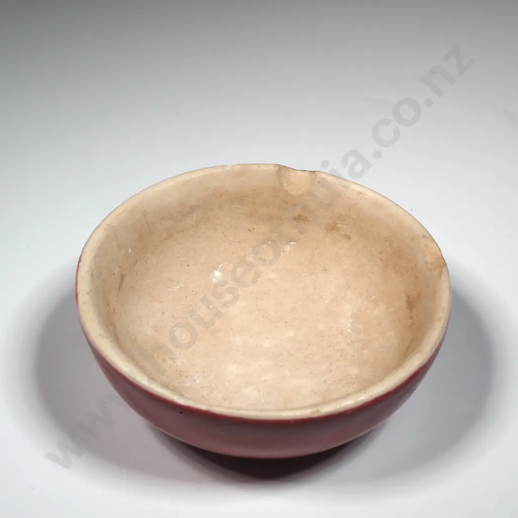 Crown Lynn Crimson Ginger Jar w Moulded Apple Blossom Decoration Image 1++