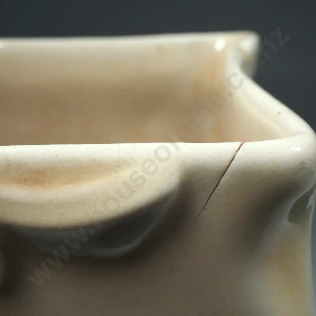 Temuka Pottery Square Jug. Circa 1945 & A Temuka Green Glaze Waisted Vase Image 1++