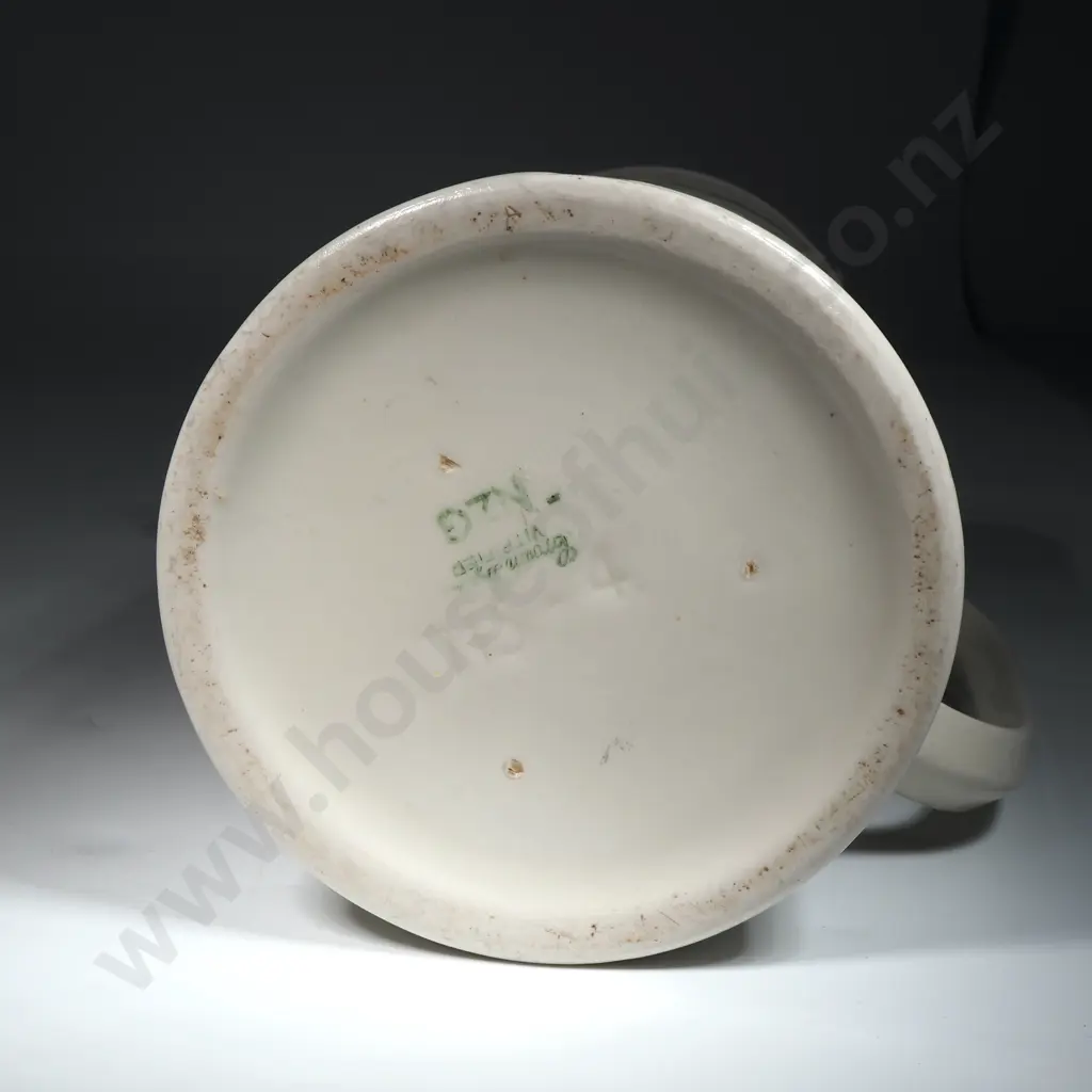 Large Crown Lynn Vitrified NZG Straight Sided Jug. Marked to Base. Image 1++