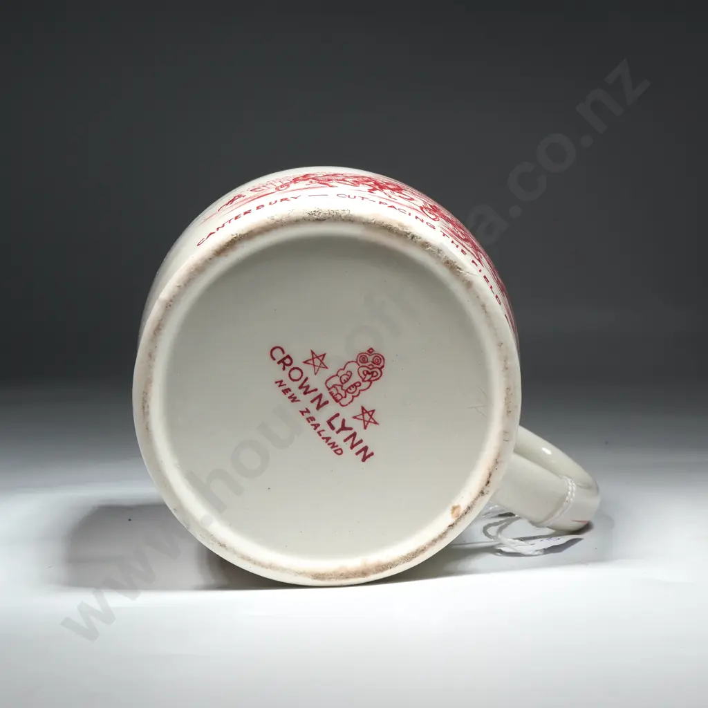 1950 Crown Lynn Empire Games Commemorative Mug by Potter Ernest Shufflebotham. Rim Chip Image 1++