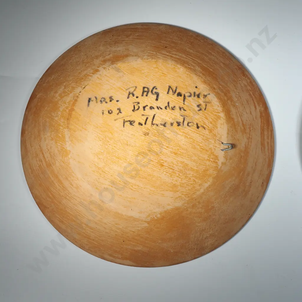 Antique Folk Art Wooden Plate & Wall Plaque. The Plate with Floral Design & The Plaque with Fruit. Image 1++