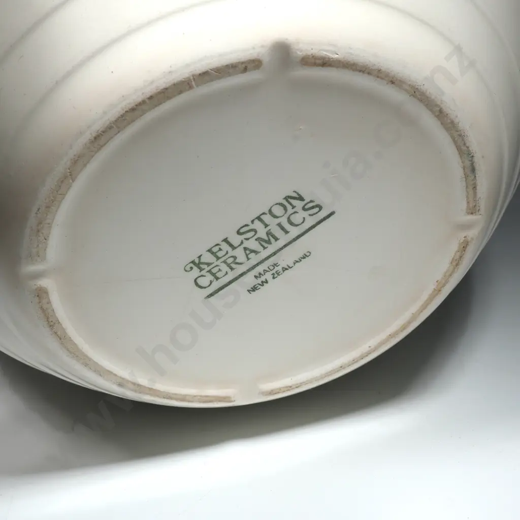 Large White Ribbed Kelstone Ceramics Mixing Bowl  Image 1++