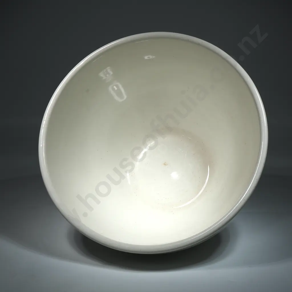 Large White Ribbed Kelstone Ceramics Mixing Bowl  Image 1++