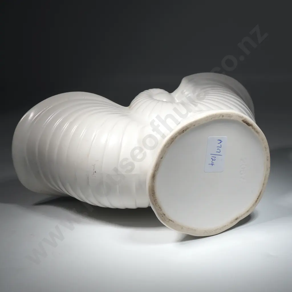 Crown Lynn Double Nautilus Vase. Shape No 2067. L 280 x H 160mm  Image 1++