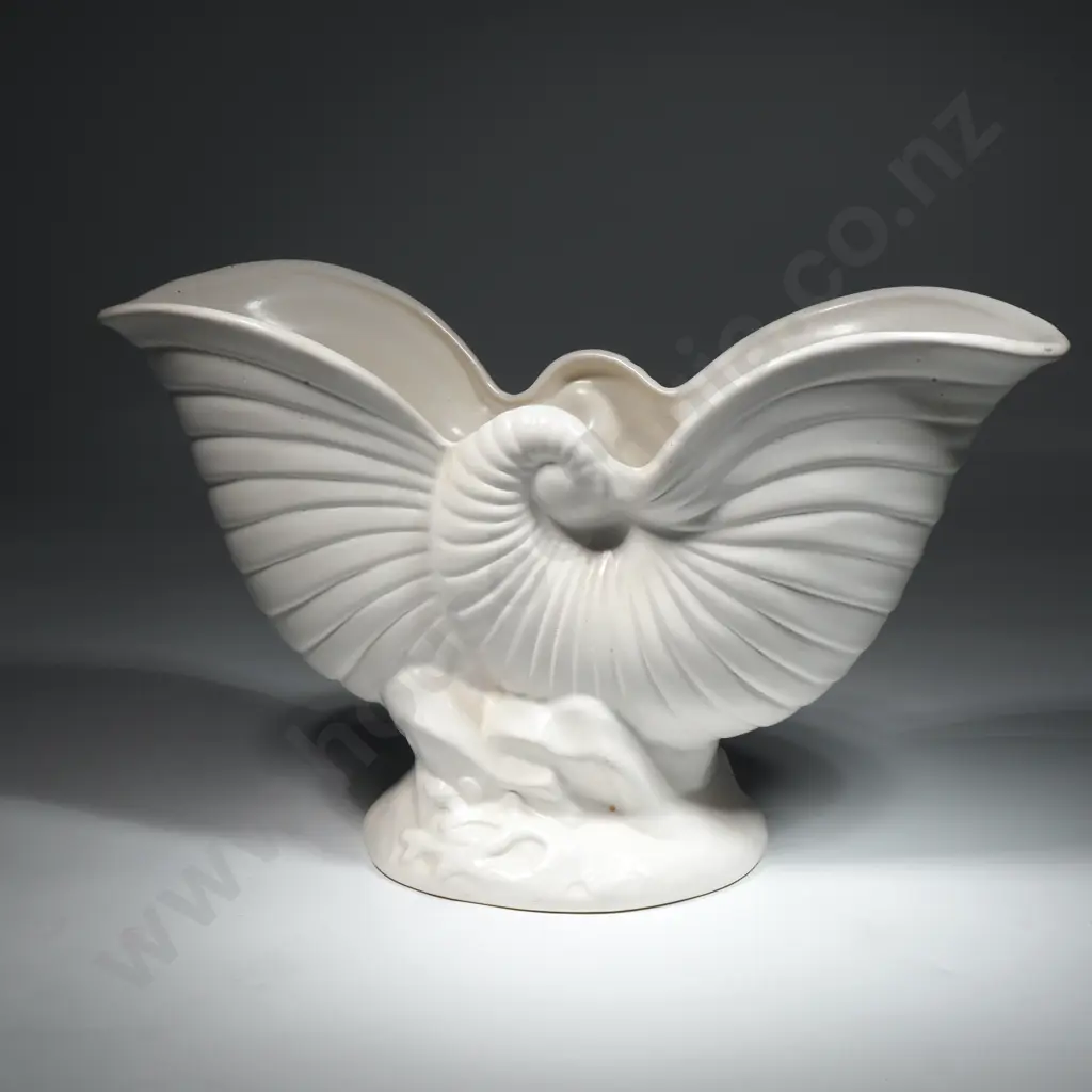 Crown Lynn Double Nautilus Vase. Shape No 2067. L 280 x H 160mm  Image 1++
