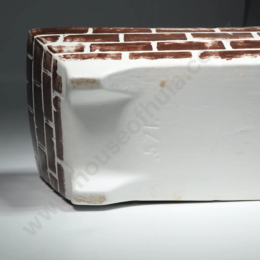Crown Lynn Brick Trough Vase. Impressed No. 571 Image 1++