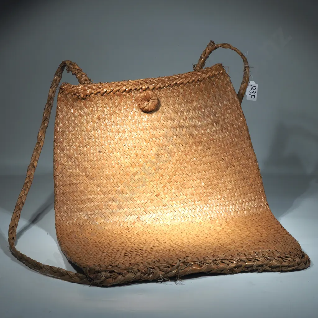 Handwoven Backpack Or Kete Pikau  L500 x W 380mm Image 1++