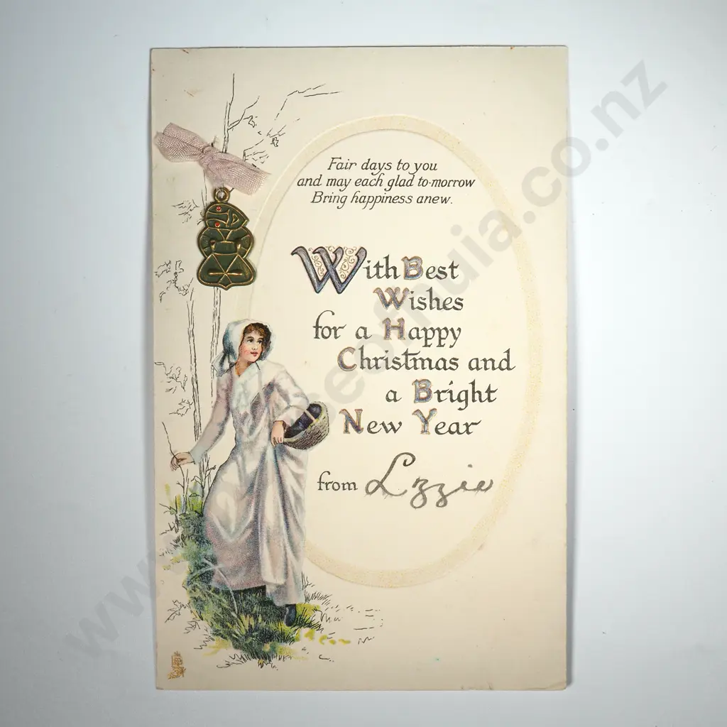 Vintage Gilt Embossed Postcard, Cromographed In Bavaria "With Best Wishes For Many Happy Returns Of Your Birthday  Image 1++