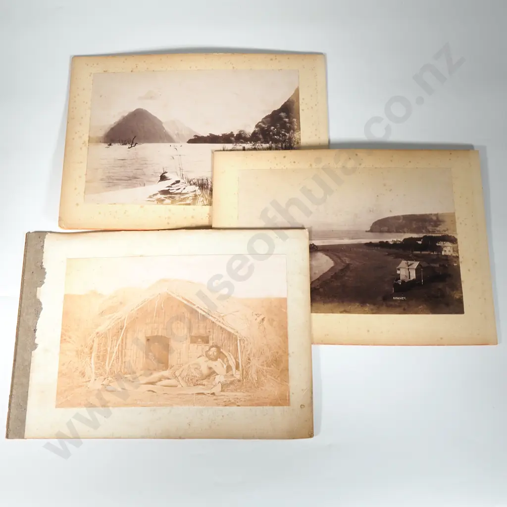Three Vintage New Zealand Photographs - Maori Chief, Sumner & Mighty Peak Image 1++