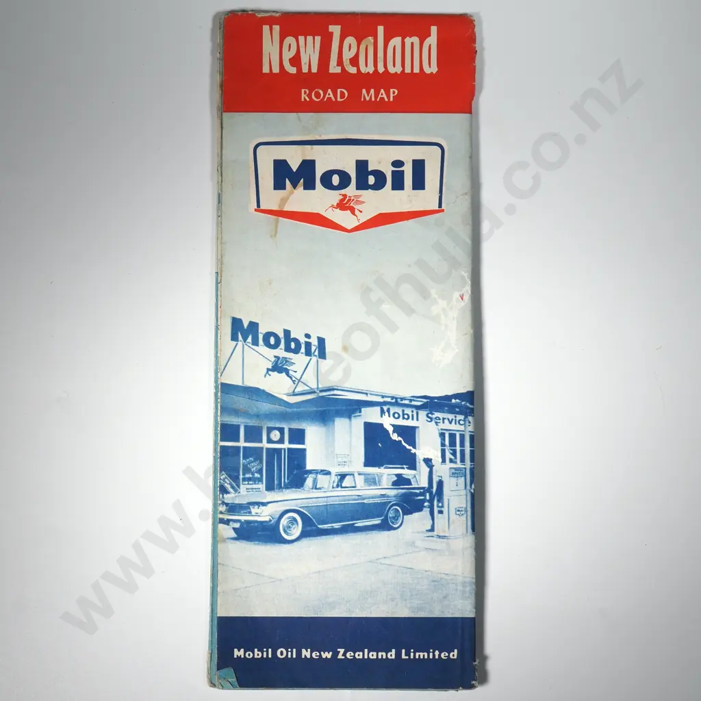 Vintage Mobil New Zealand Road Map  Image 1++