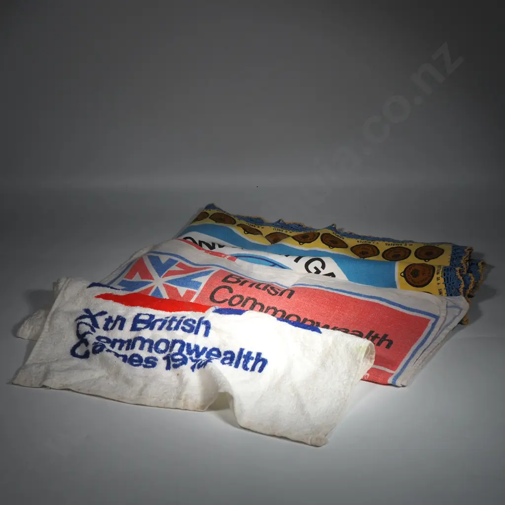 Three Commonwealth Games Related Tea Towels  Image 1++