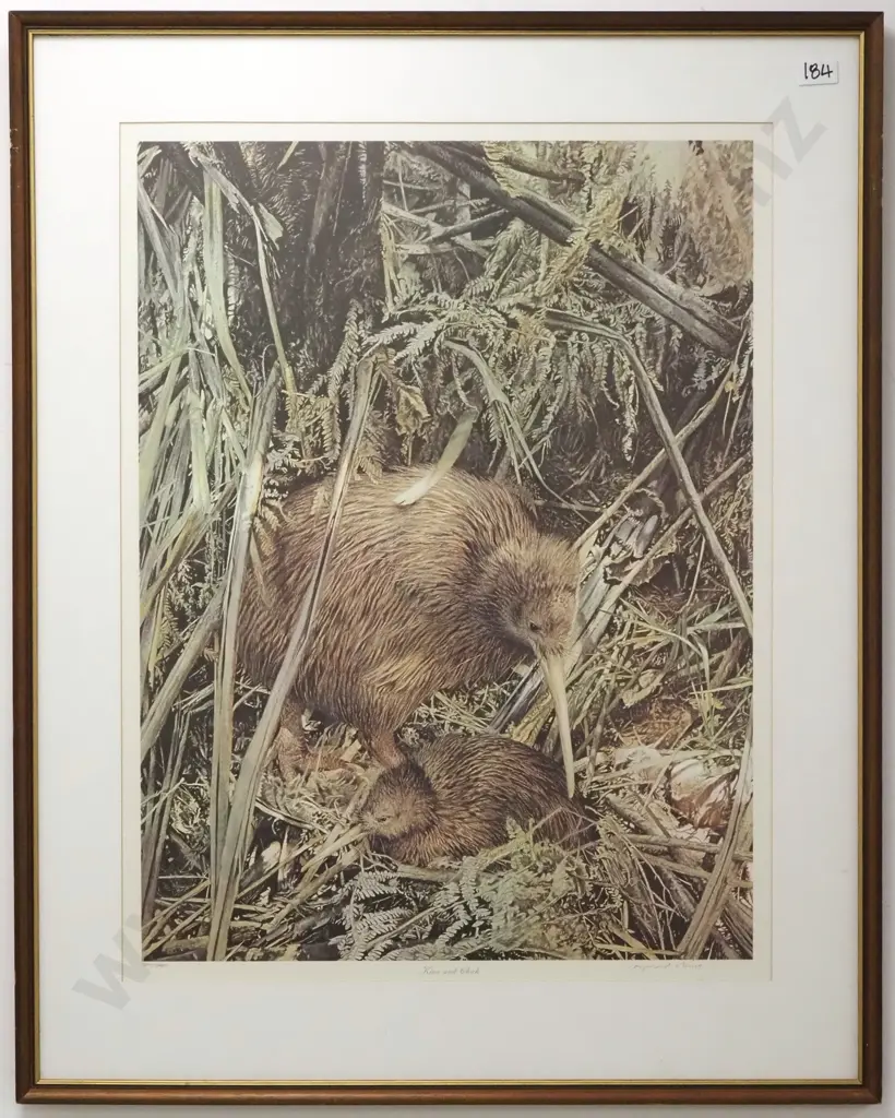 Raymond Ching, Kiwi & Chick,  Limited Edition Print. Signed & Numbered 320/850.510 x 660mm Image 1++