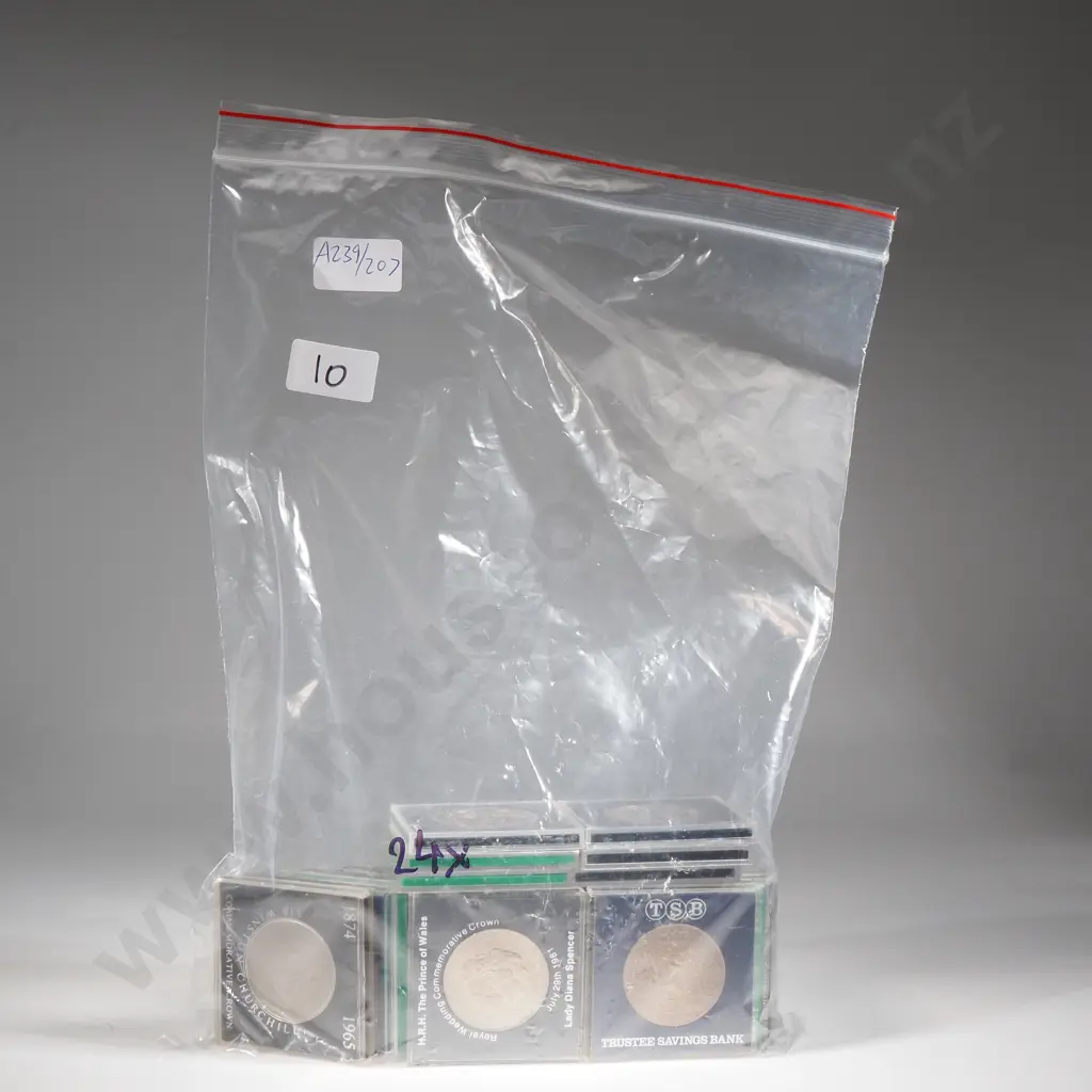 24 UNC Crowns in Plastic Cases  Image 1++