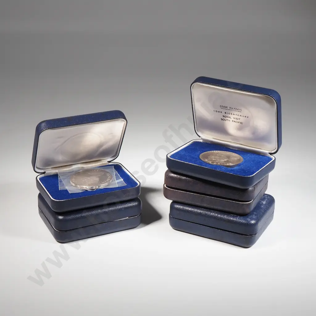 Five New Zealand 1970 Royal Visit Proof Dollars - CV $250 NZD Image 1++