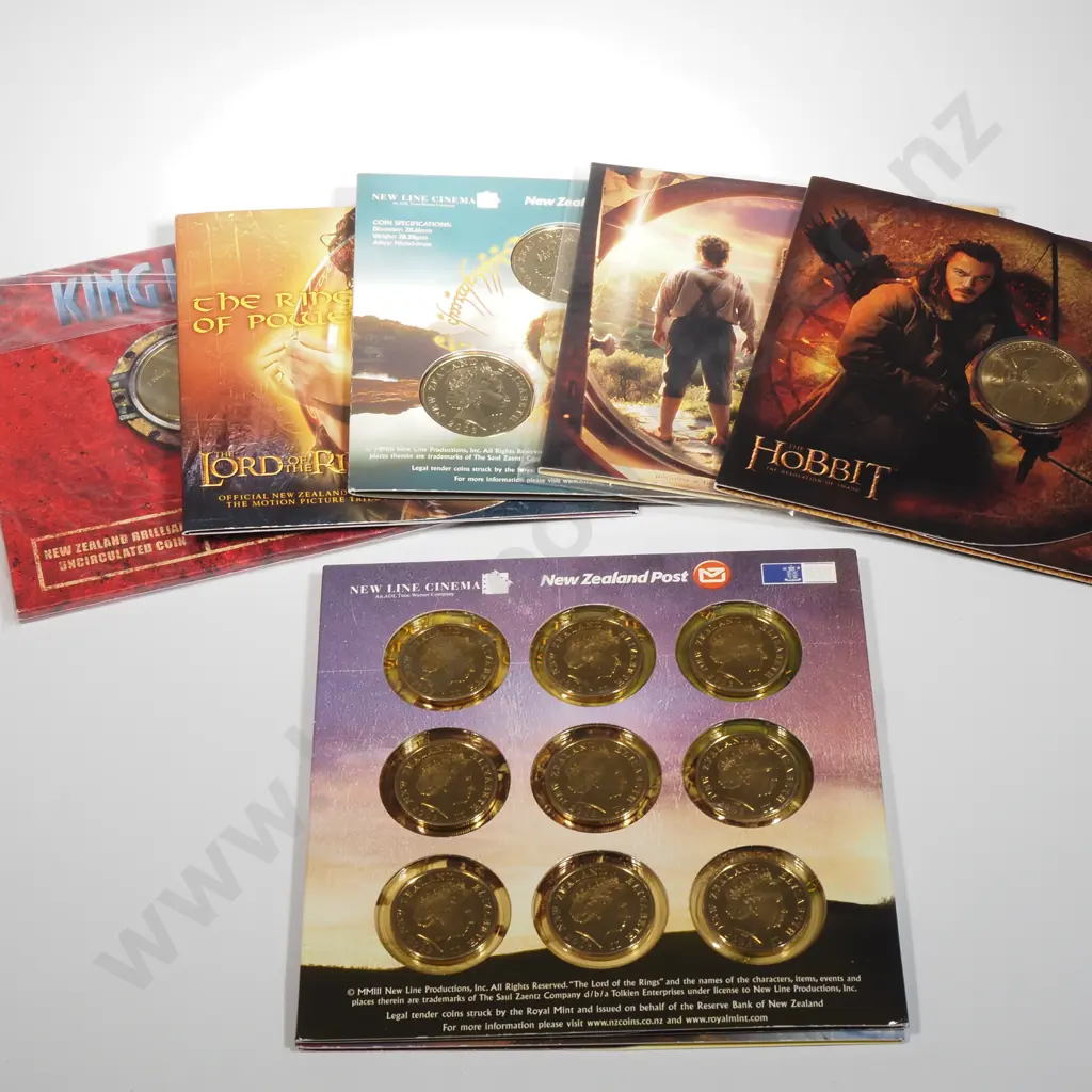 Five Lord of the Rings Related UNC Coin Sets & One King Kong UNC Coin Set  Image 1++