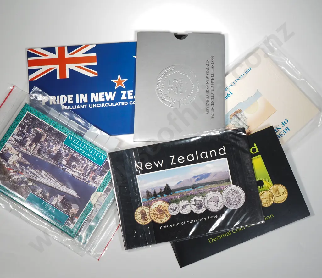Seven  New Zealand Uncirculated Coin Sets  Image 1++