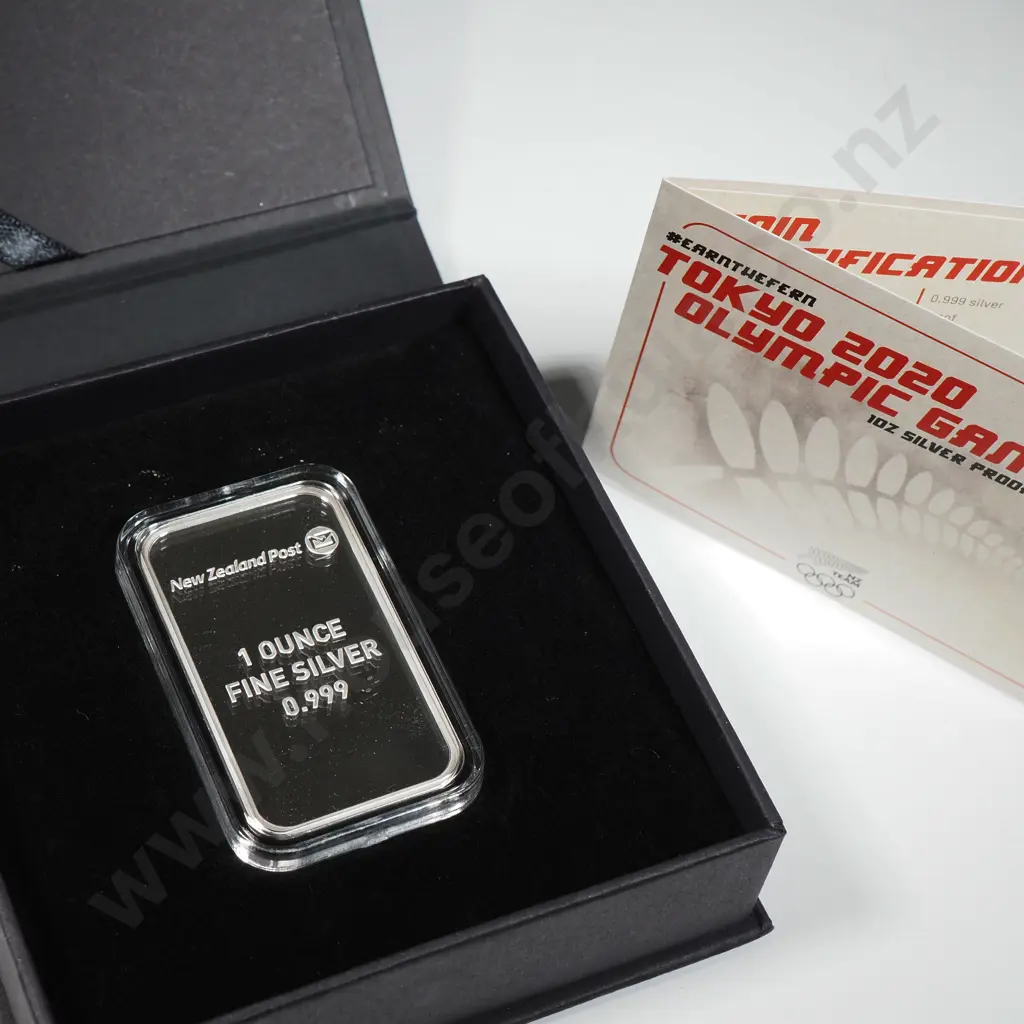 2020 Tokyo Olympic Games 1 Ounce Silver Proof Ingot  Image 1++