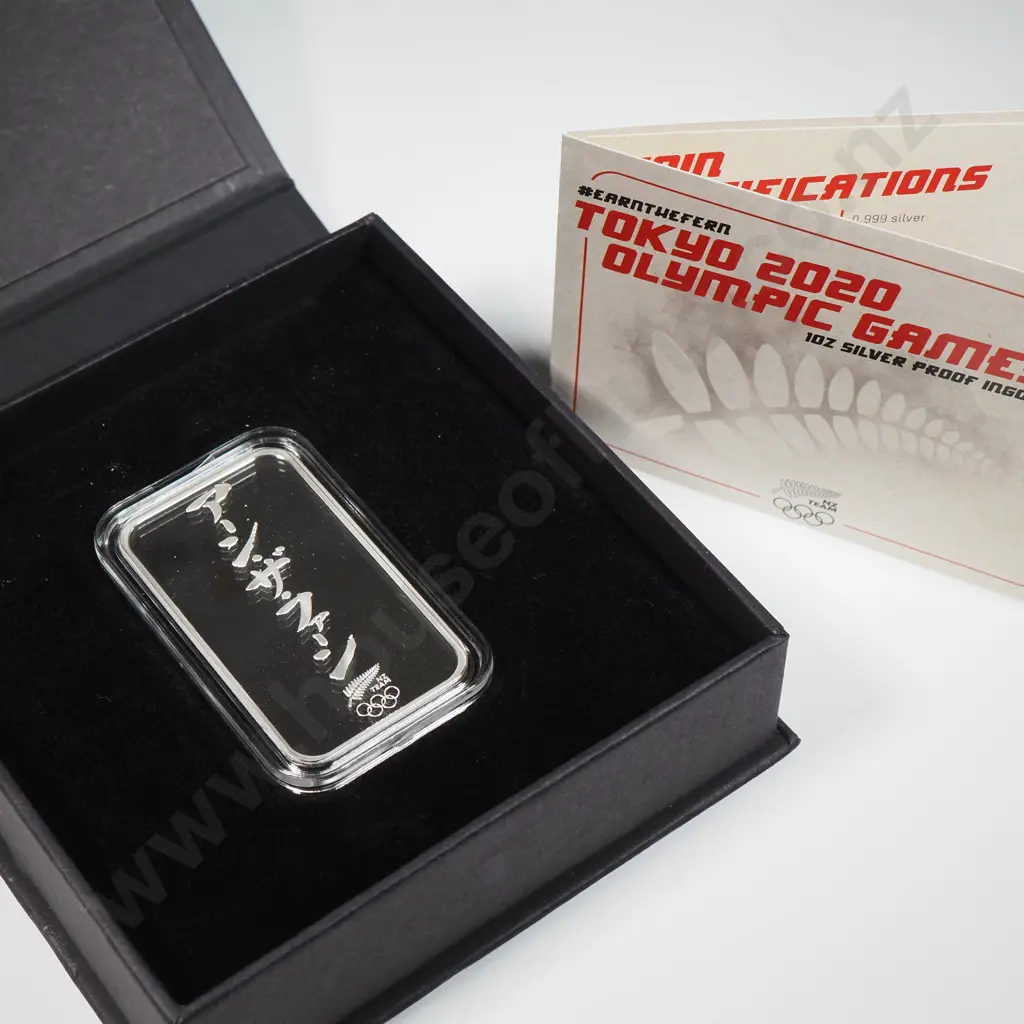 2020 Tokyo Olympic Games 1 Ounce Silver Proof Ingot  Image 1++