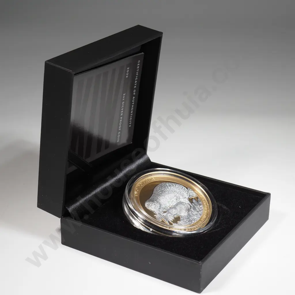 2022 New Zealand Kiwi 2 Ounce Silver Proof Coin  Image 1++