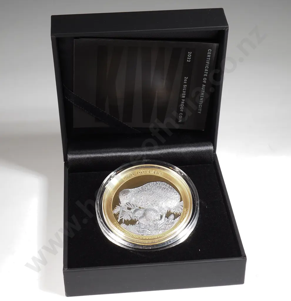 2022 New Zealand Kiwi 2 Ounce Silver Proof Coin  Image 1++