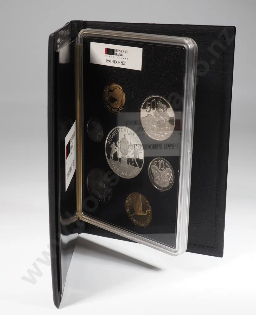 1991 New Zealand Proof Coin Set  Image 1++