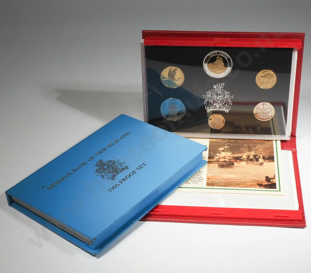1993 & 1994 New Zealand Proof Coin Sets  Image 1++