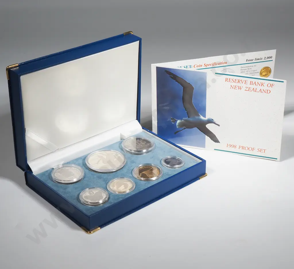 1998 New Zealand Proof Coin Set  Image 1++