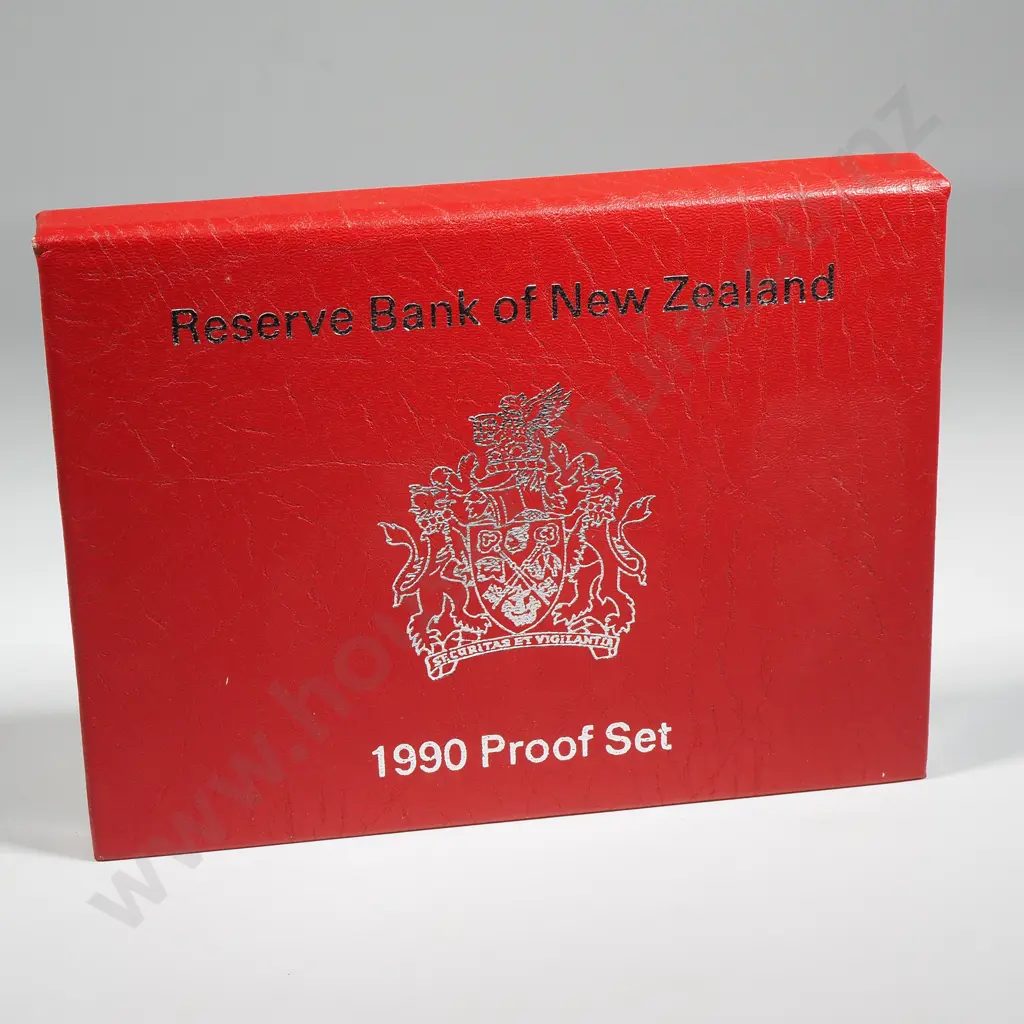 1990 New Zealand Proof Coin Set Image 1++