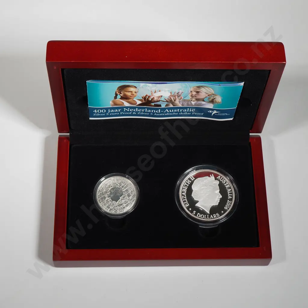 Two 2006 Netherlands-Australia Silver Proof Coin Sets - Total ASW 96.27 Grams  Image 1++