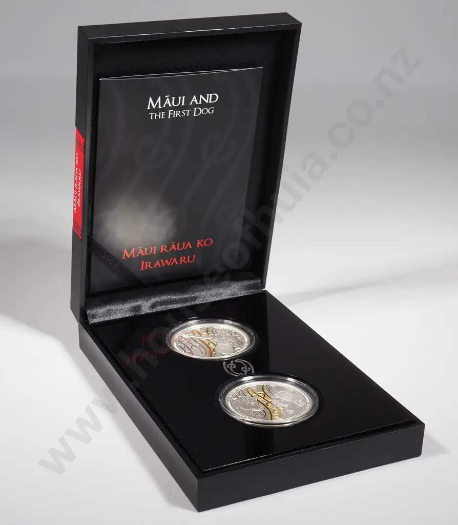 2020 New Zealand Maui & The First Dog Two One Ounce Silver Dollar Coins  Image 1++