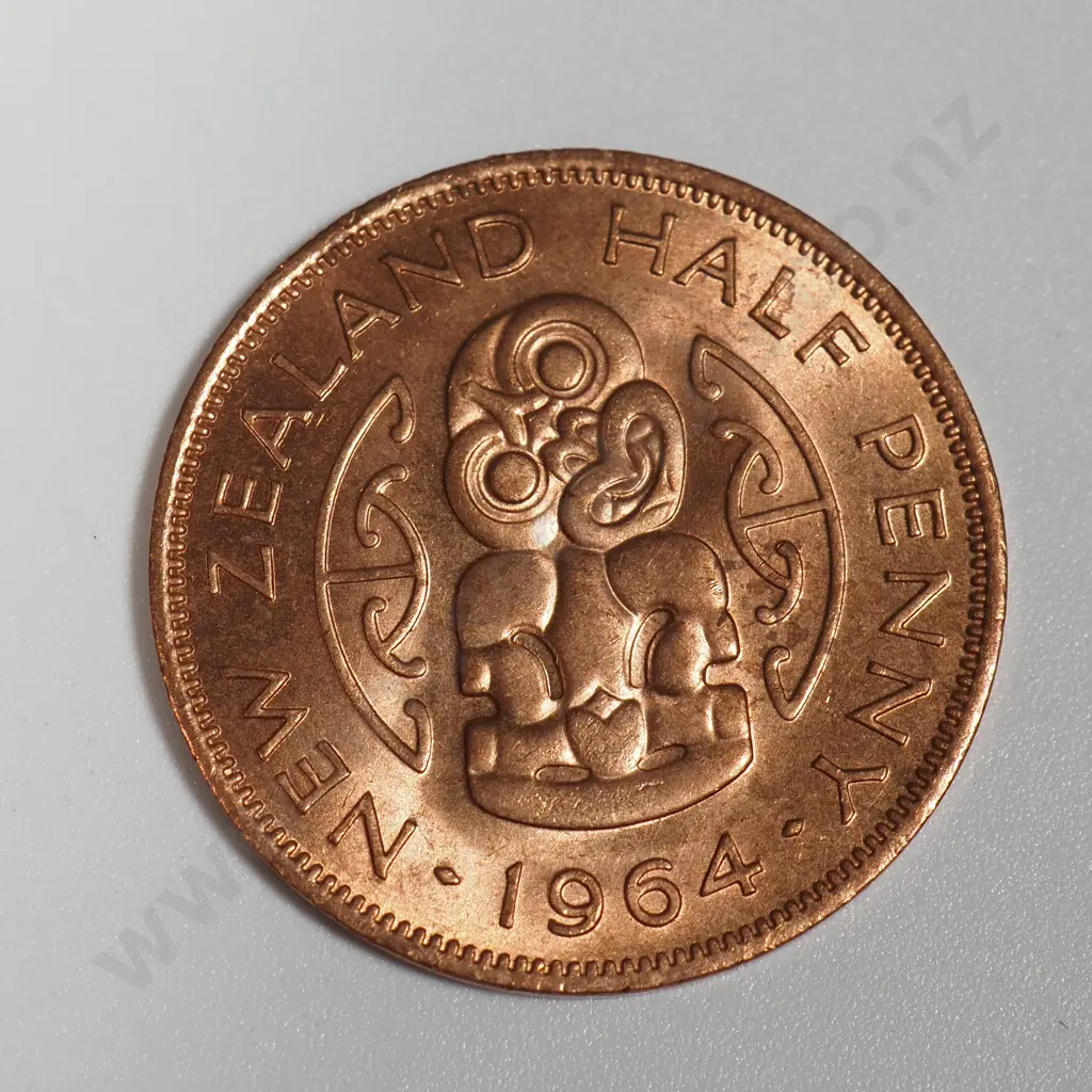 9 New Zealand 1964 BUNC Half Penny Coins - Total CV $27 Image 1++