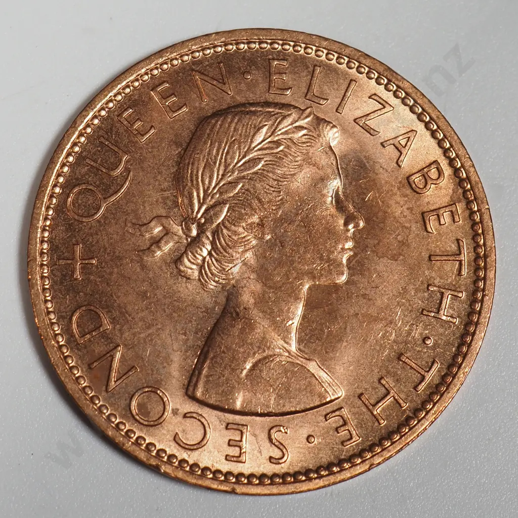 10 New Zealand 1963 BUNC Penny Coins - Total CV $70 - Some Oxidisation on the coins - some more sever  Image 1++