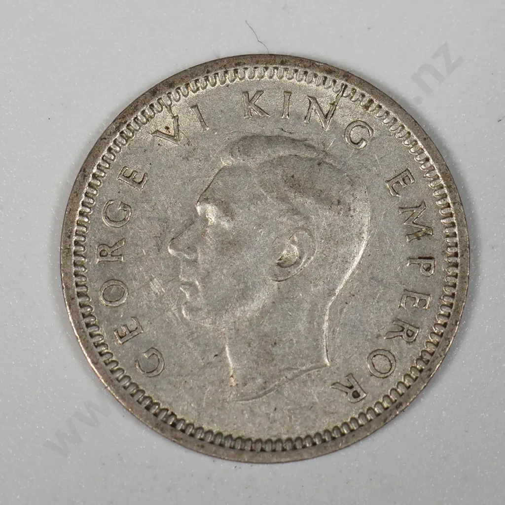 50% Silver New Zealand Threepence King George VI Head Coins -61.5 Grams  Image 1++