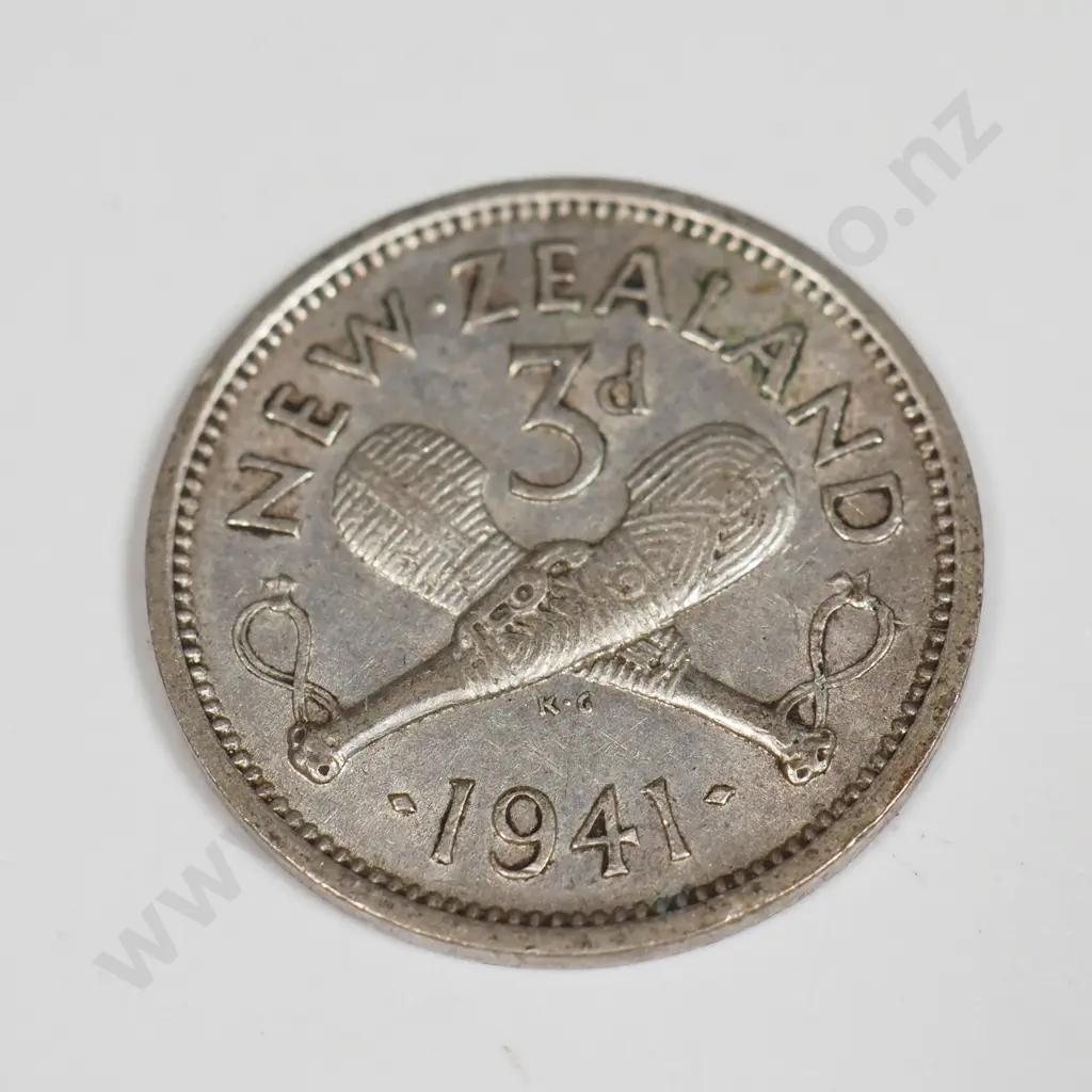 Assorted Lot of 50% Silver New Zealand Threepence George V Head - 27.8 Grams Image 1++