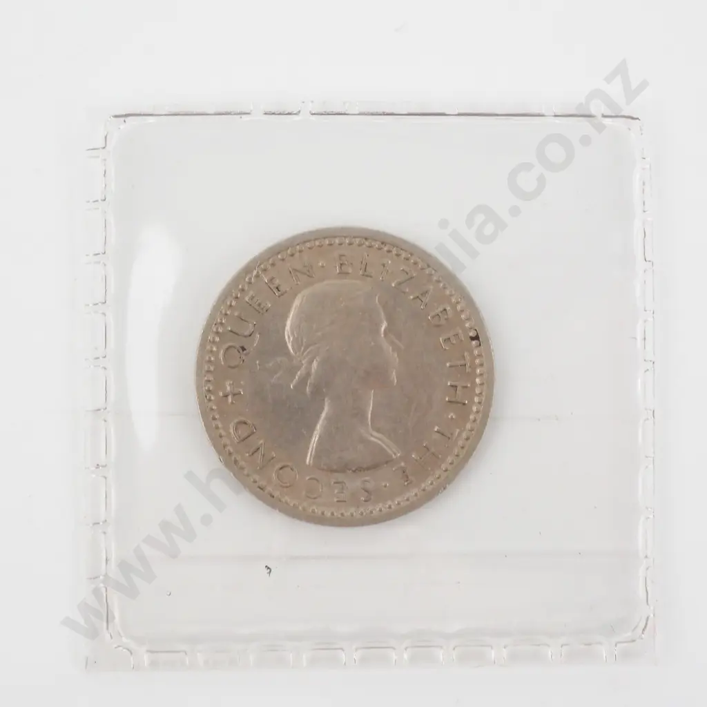 1956 New Zealand Threepence - No Shoulder Strap  Image 1++
