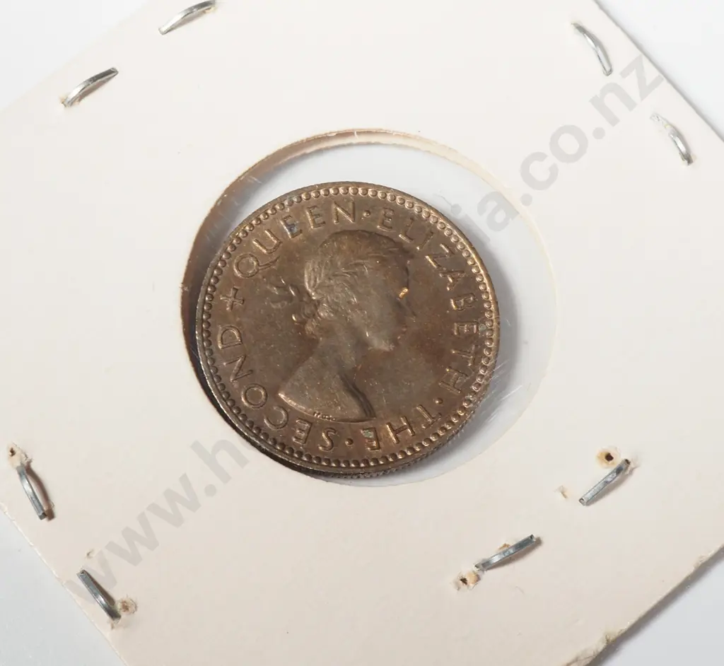 1955 New Zealand  UNC Sixpence  Image 1++