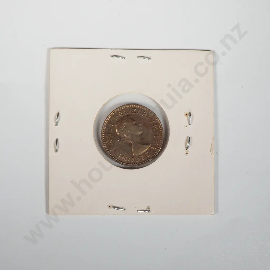 1955 New Zealand  UNC Sixpence  Image 1++