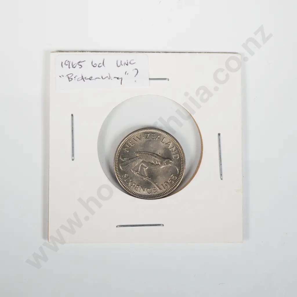 1965 New Zealand Sixpence  Image 1++