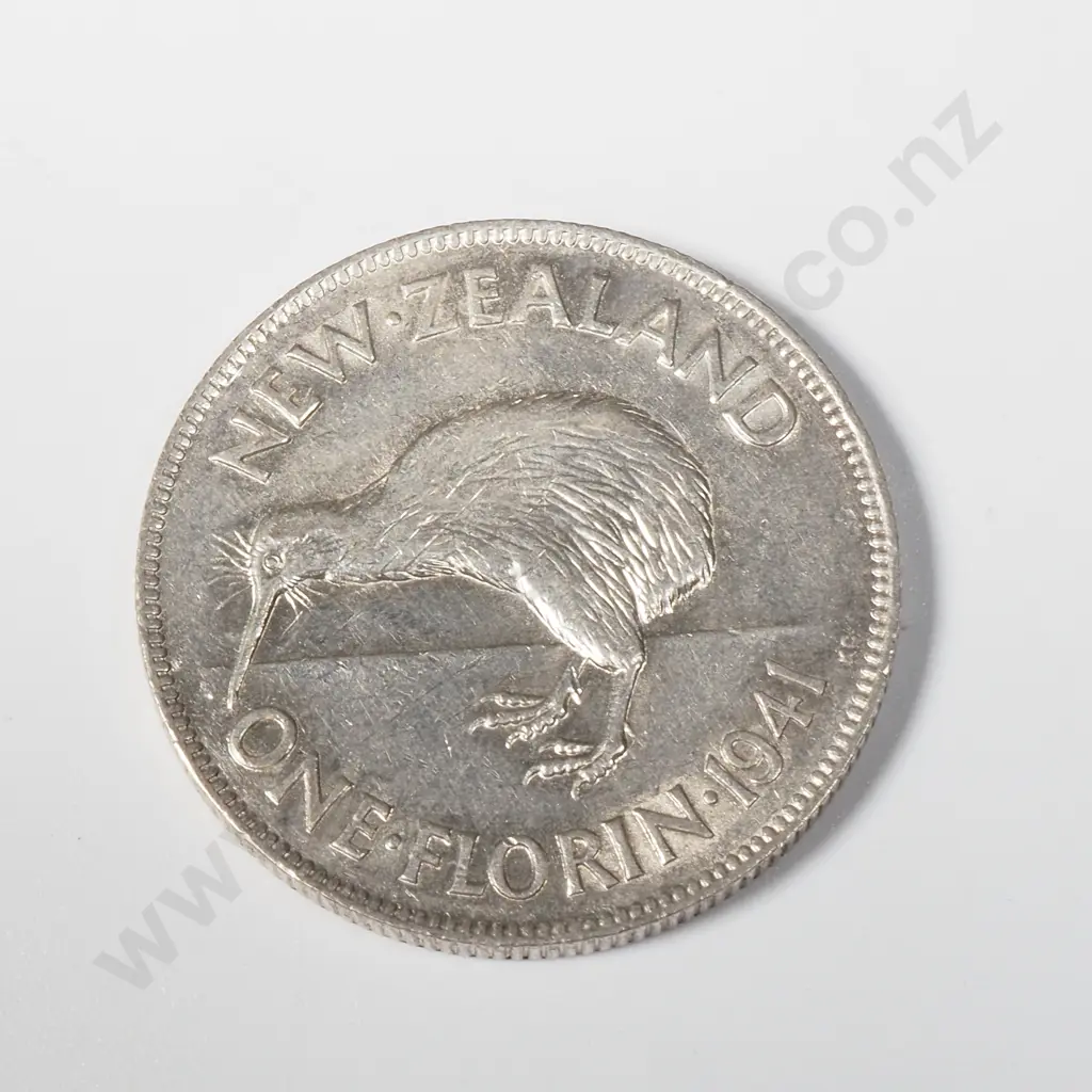 1941 New Zealand Florin - Better Grade  Image 1++
