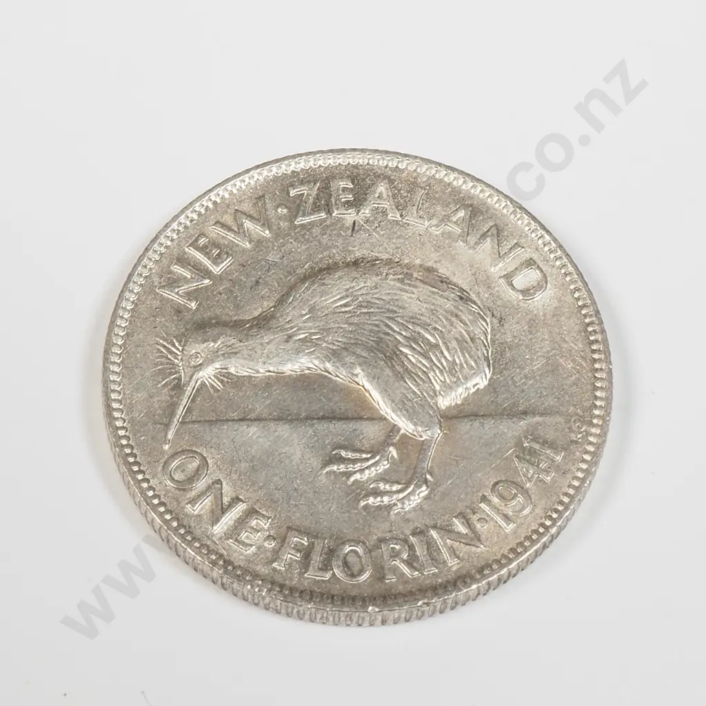 1941 New Zealand Florin - Better Grade  Image 1++