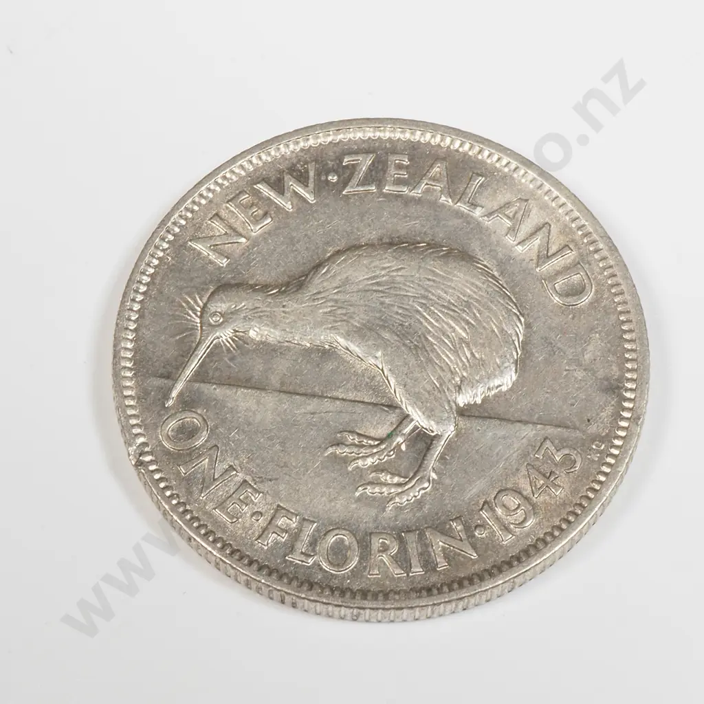 1943 New Zealand Florin - Better Grade  Image 1++