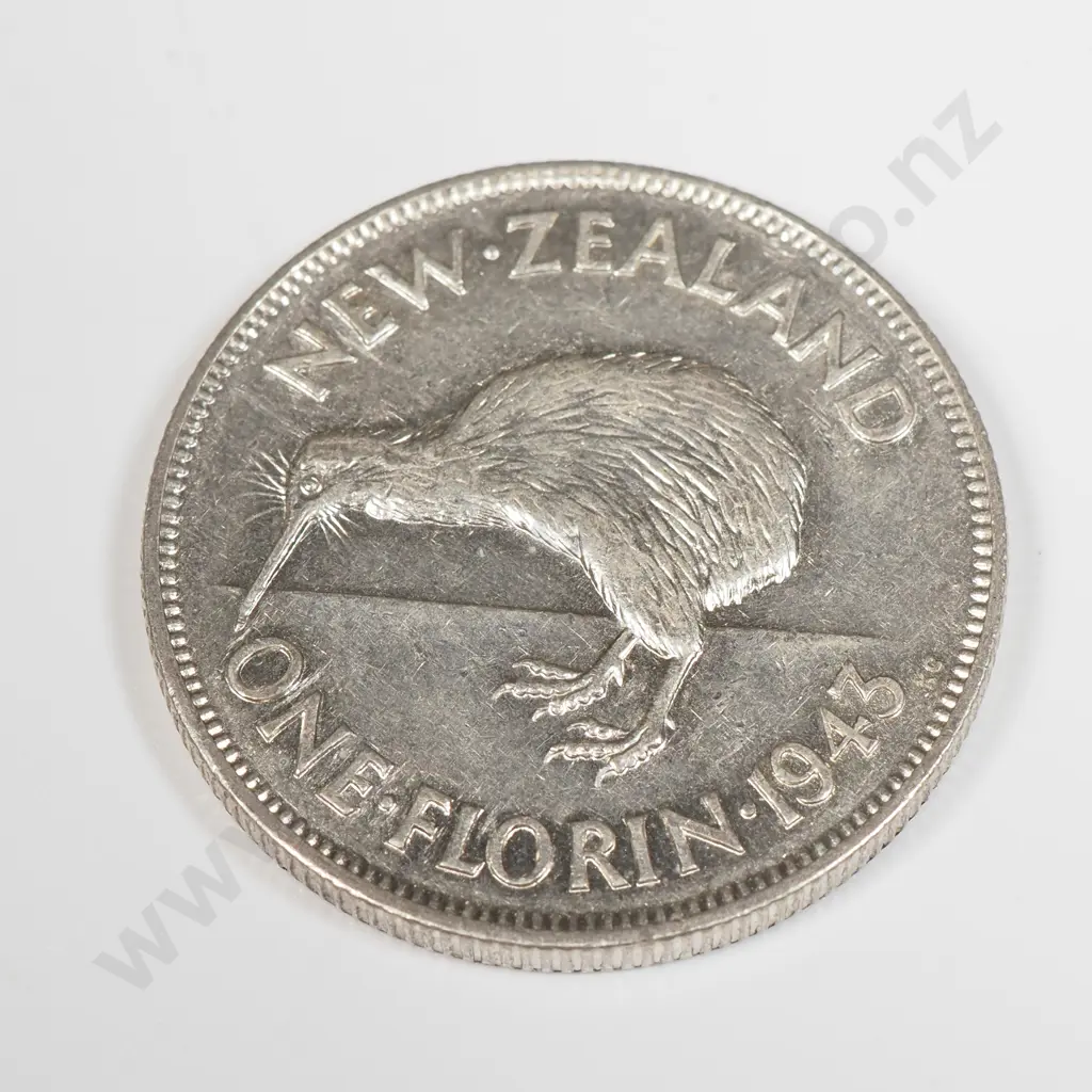 1943 New Zealand Florin - Better Grade  Image 1++