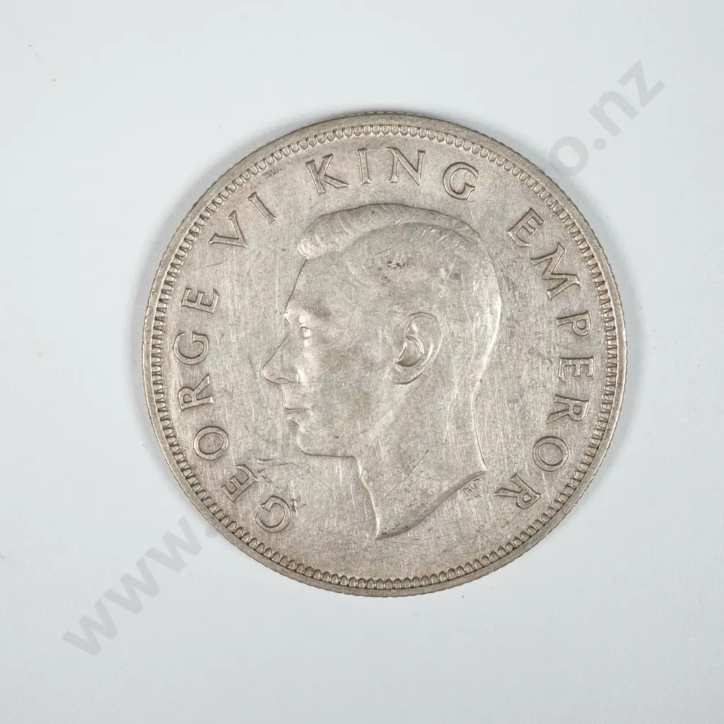 1946 New Zealand Half Crown - Better Grade	 Image 1++