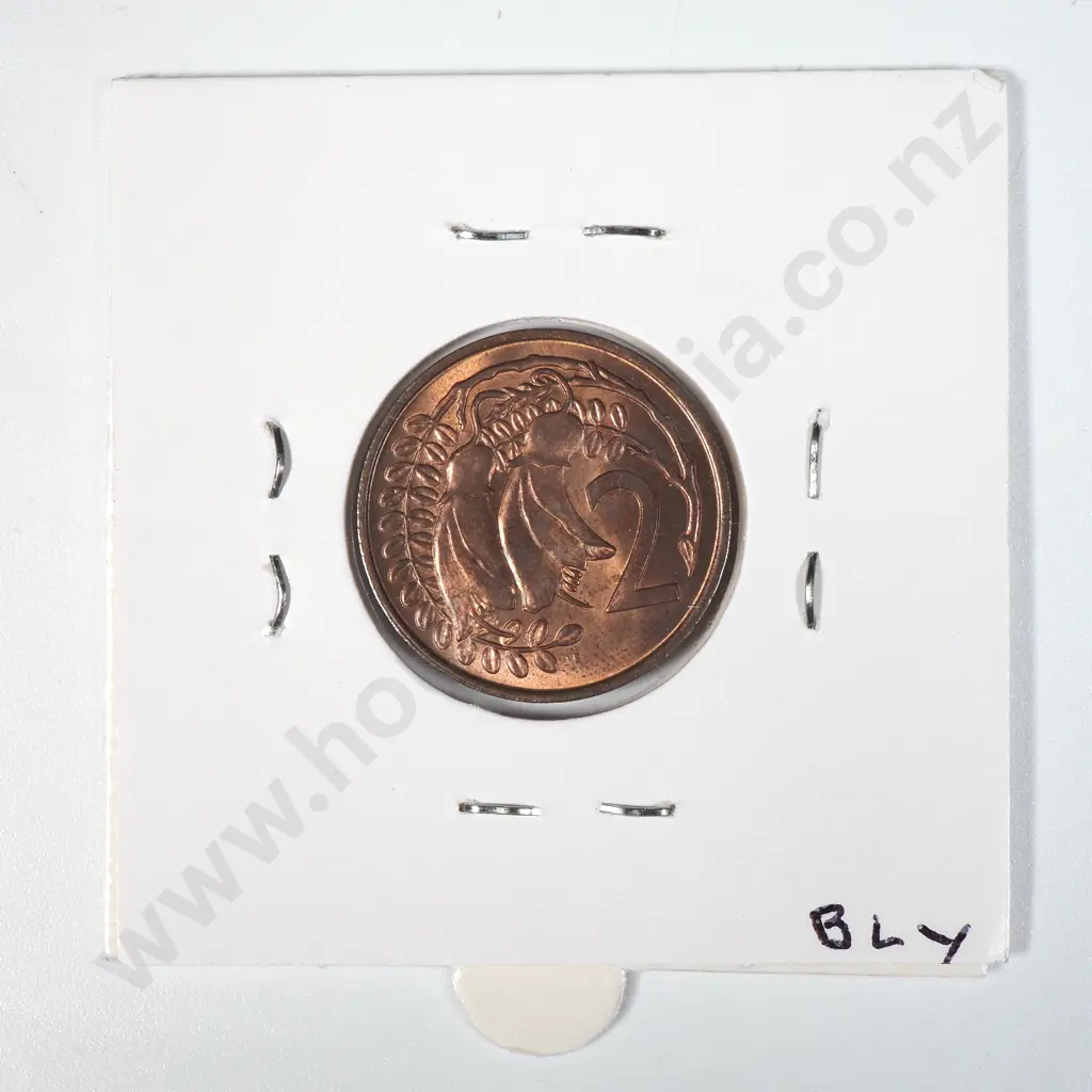 New Zealand Bahamas 2 Cents Mule Coin AUNC CV $150 Image 1++