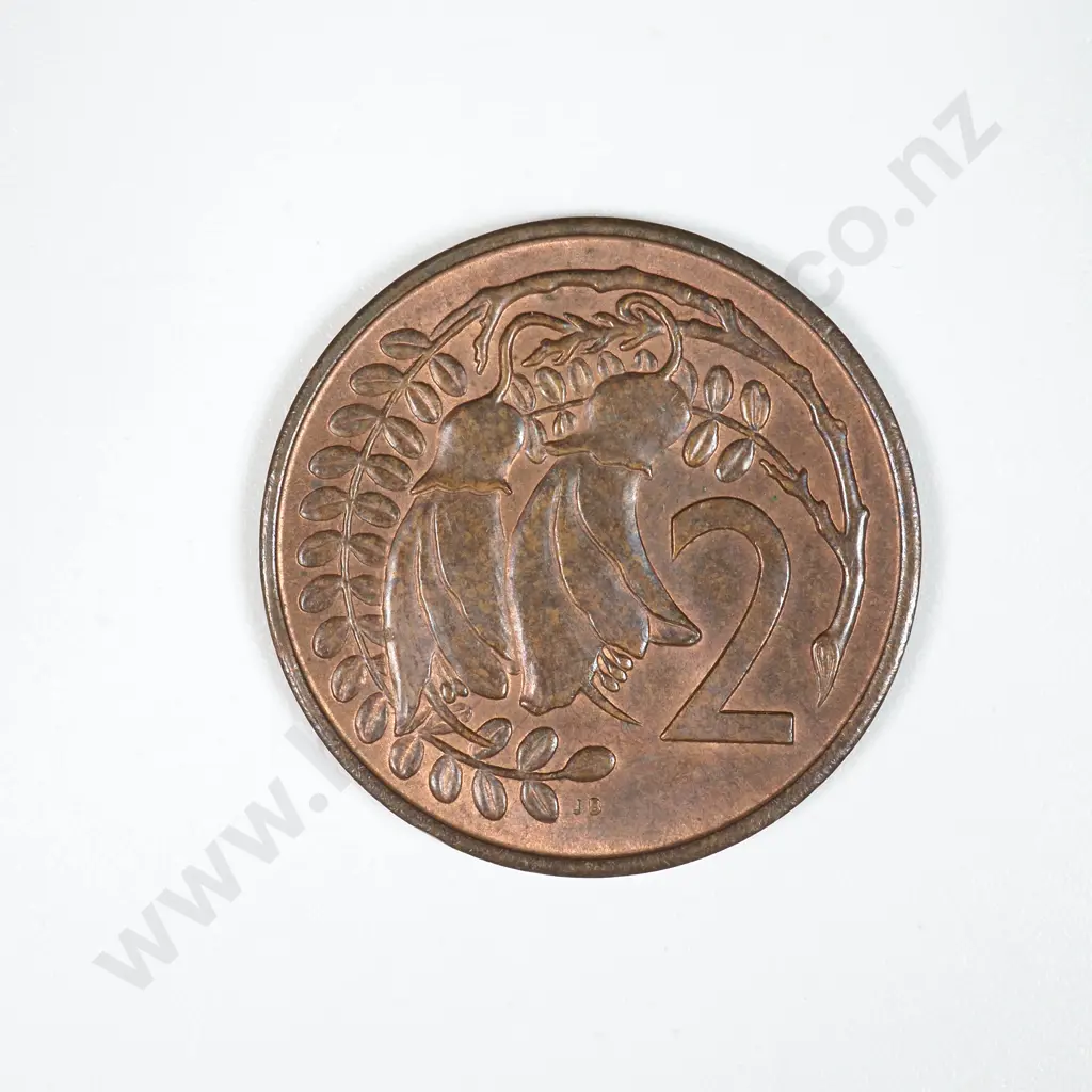 New Zealand Bahamas 2 Cents Mule Coin AUNC CV $150 Image 1++