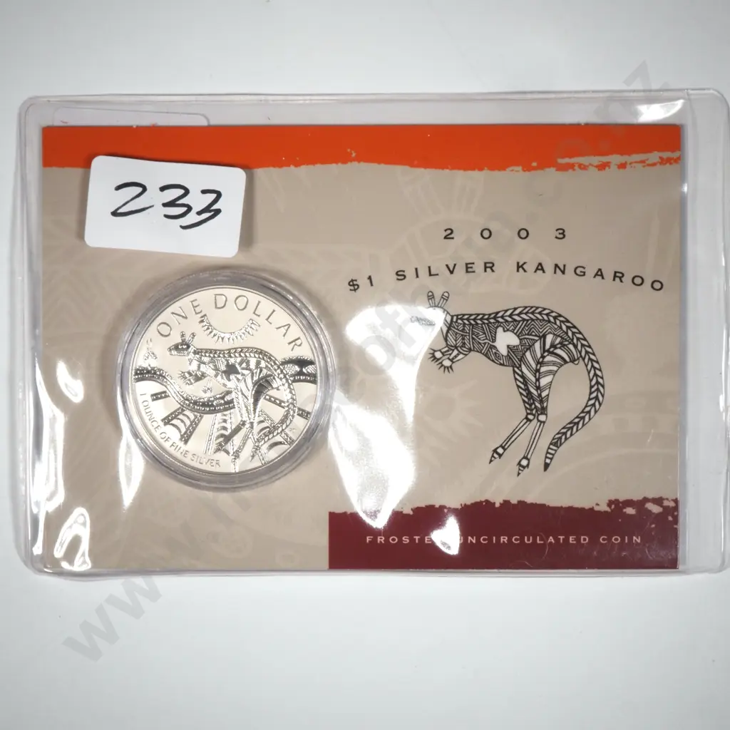 2003 Silver Kangaroo One Ounce Silver Coin  Image 1++