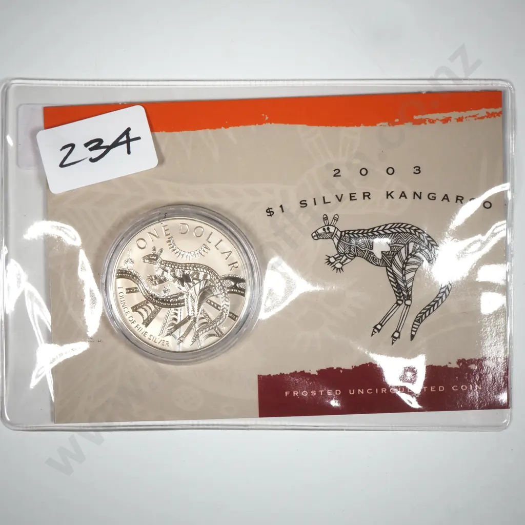 2003 Silver Kangaroo One Ounce Silver Coin  Image 1++